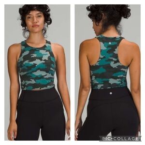 Lululemon Invigorate Training Tank Top Heritage 365 Camo Tidewater Teal Multi